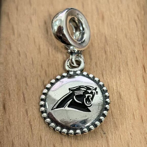 Pandora Carolina Panthers Charm Pendant, S925 Silver Bracelets - Picture 1 of 4